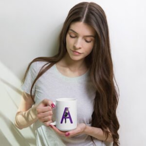 ABC: Monogrammed White glossy mug